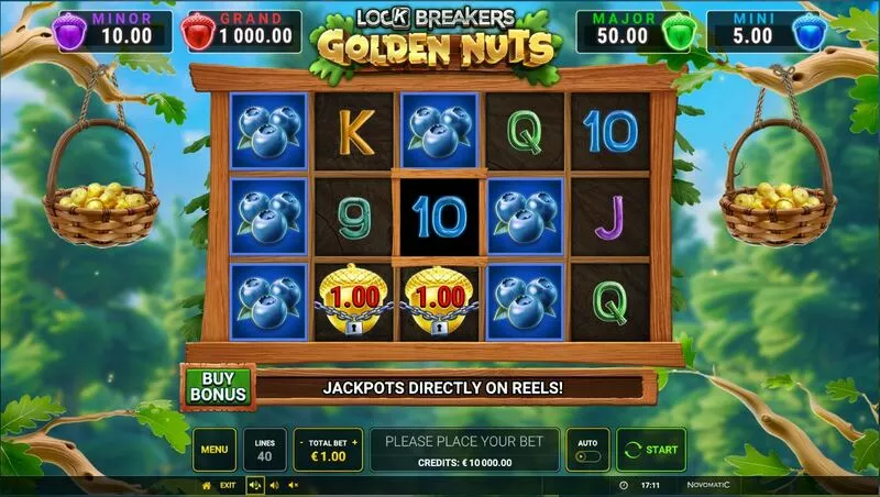 Lock Breakers – Golden Nuts Buy Bonus slots Main Screen Reels
