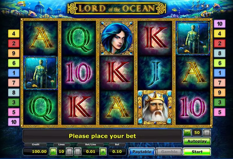 Lord of the Ocean slots Main Screen Reels