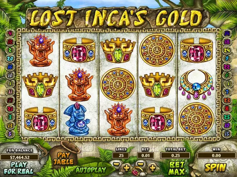 Lost Inca's Gold slots Main Screen Reels