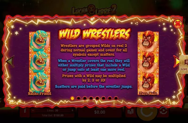 Lucha Libre 2 slots Stacked Wilds Info