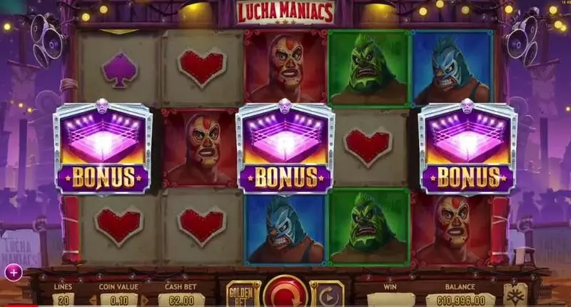 Lucha Maniacs slots Bonus 1