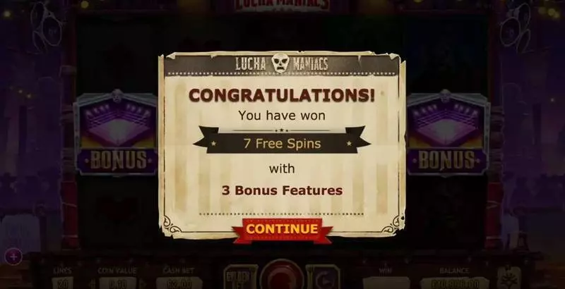 Lucha Maniacs slots Free Spins Feature
