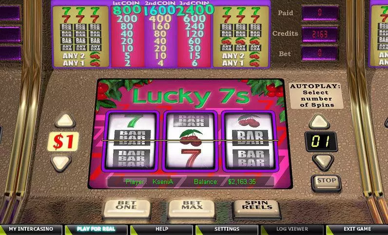 Lucky 7s slots Main Screen Reels