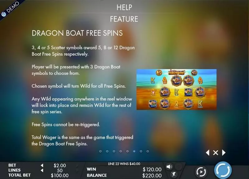 Lucky Dragon Boat slots Info and Rules