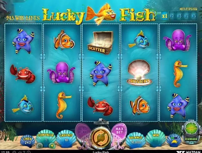 Lucky Fish slots Main Screen Reels
