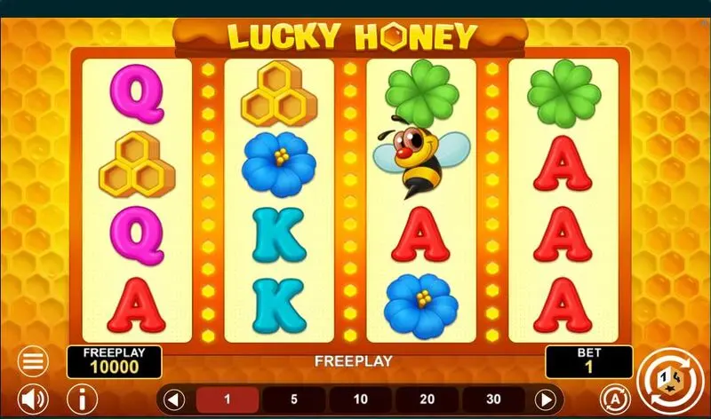 Lucky Honey slots Main Screen Reels