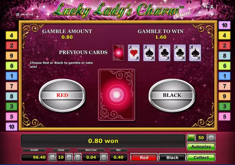 Lucky Lady's Charm - Deluxe slots Gamble Screen