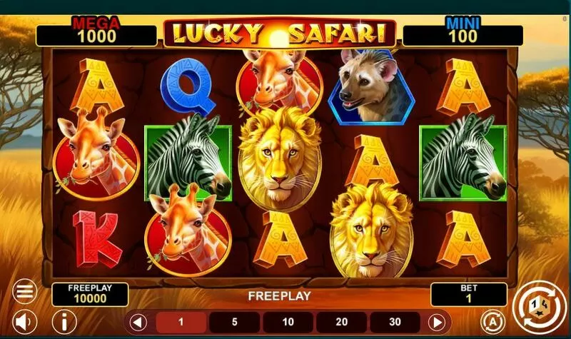 Lucky Safari slots Main Screen Reels