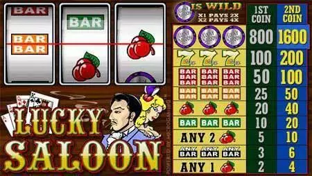 Lucky Saloon slots Main Screen Reels