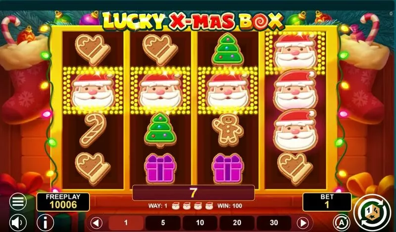Lucky Xmas Box slots Main Screen ReelsWinning Screenshot