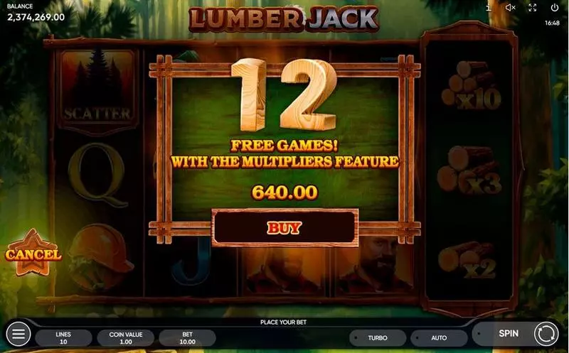 Lumber Jack slots Bonus 1