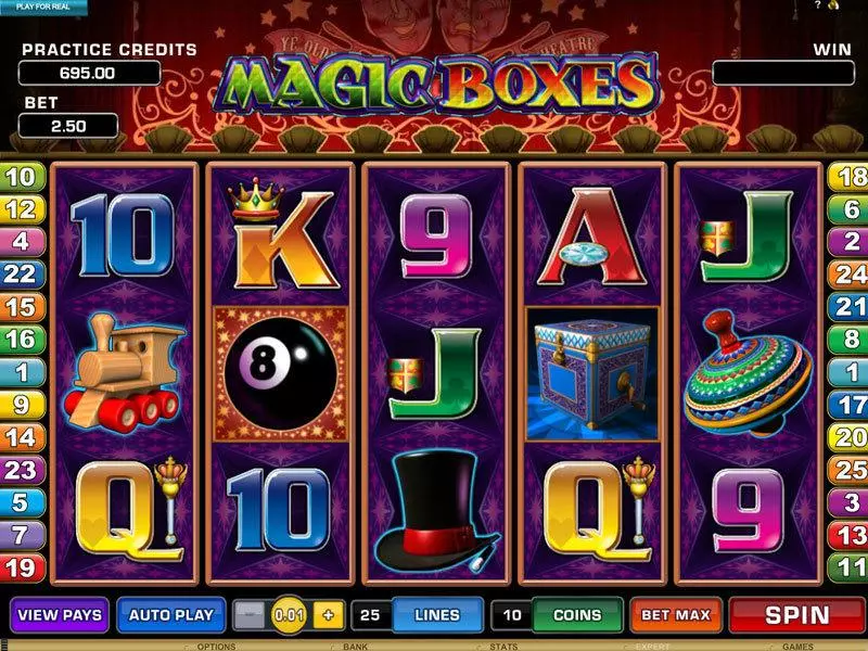 Magic Boxes slots Main Screen Reels