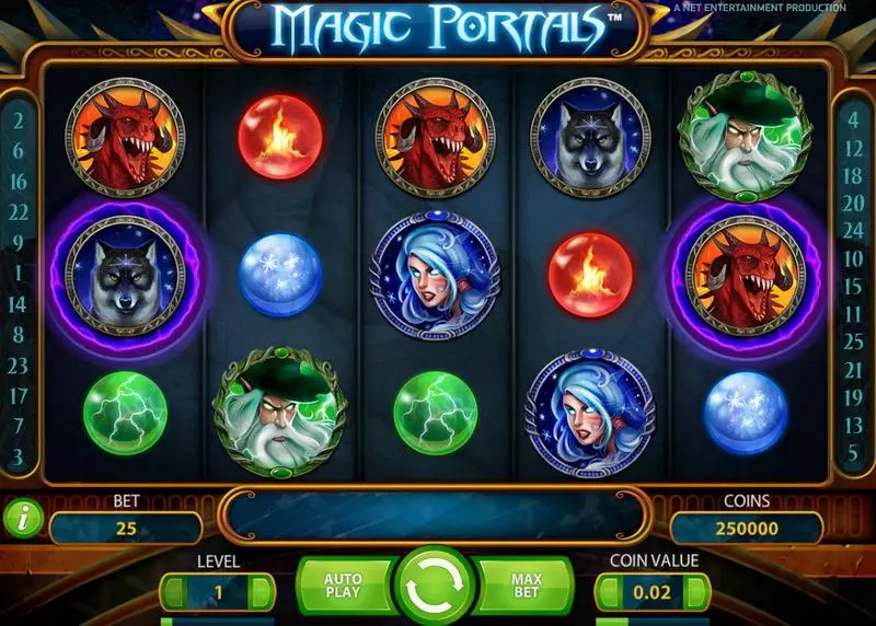 Magic Portals slots Main Screen Reels