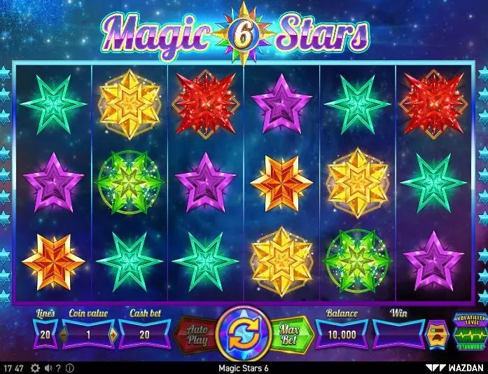 Magic Stars 6 slots Main Screen Reels