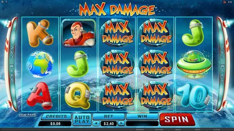 Max Damage slots Main Screen Reels
