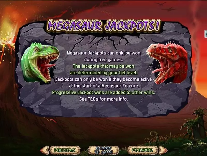 Megasaur slots Info and Rules