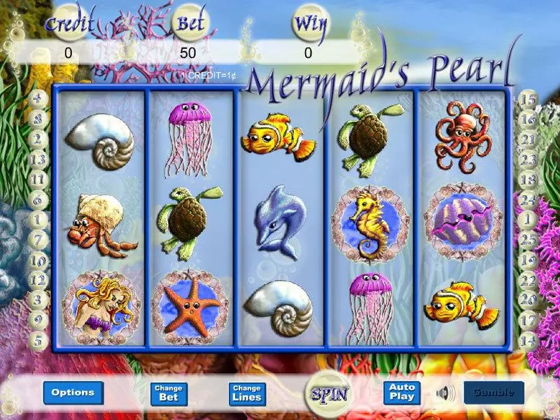 Mermaid's Pearl slots Main Screen Reels