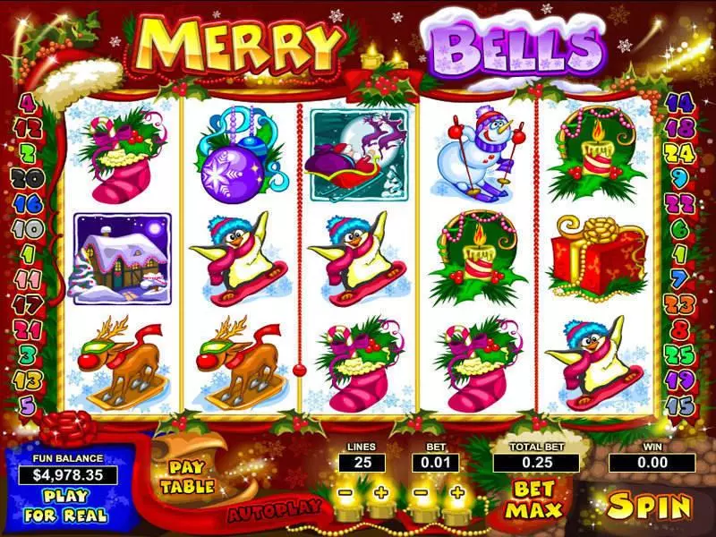 Merry Bells slots Main Screen Reels