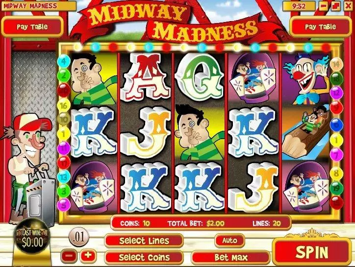 Midway Madness slots Main Screen Reels