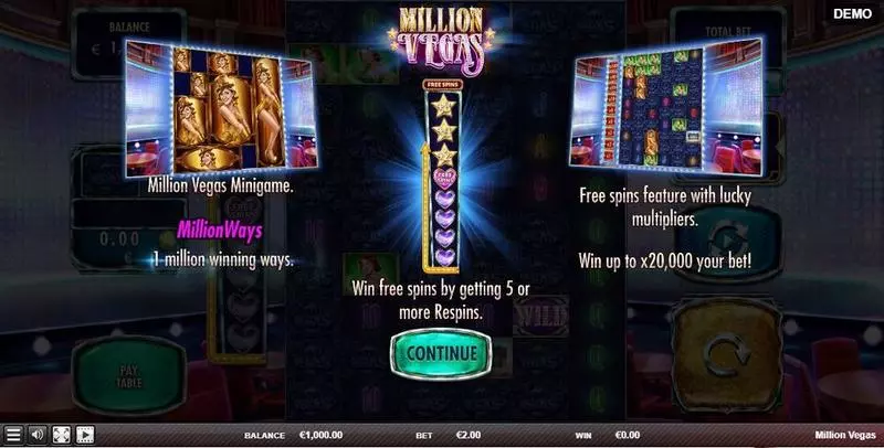 Million Vegas slots Info and Rules