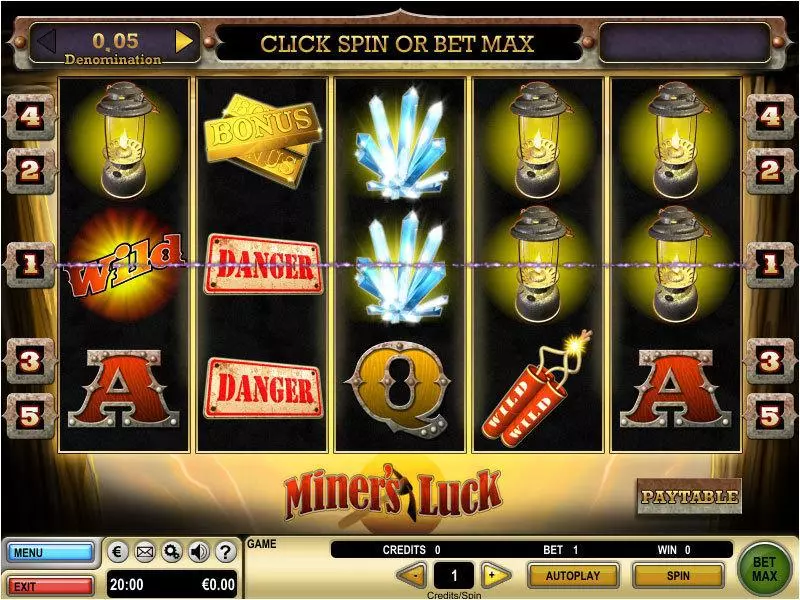 Miner's Luck slots Main Screen Reels