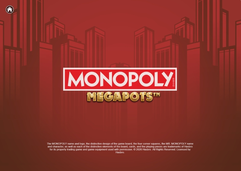 Monopoly Megapots slots Introduction Screen