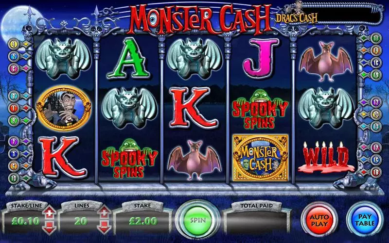 Monster Cash slots Main Screen Reels