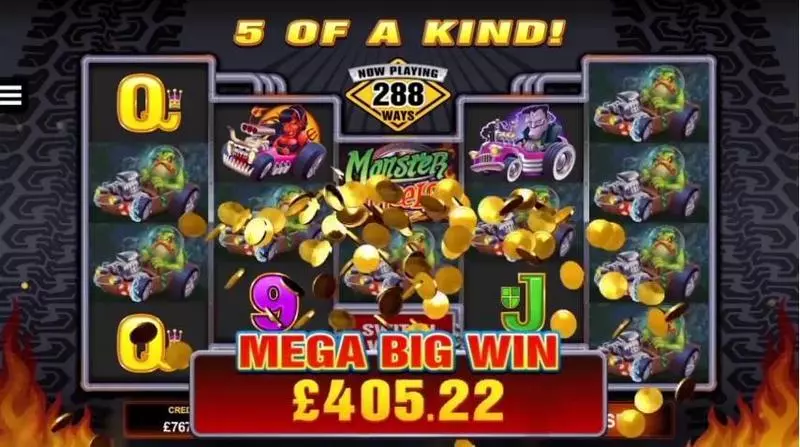 Monster Wheels slots Winning Screenshot