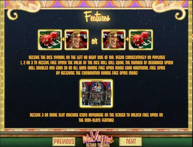 Mr Vegas slots Free Spins Feature
