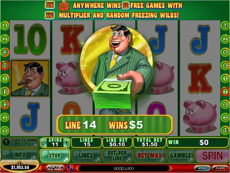 Mr. Cashback slots Bonus 1