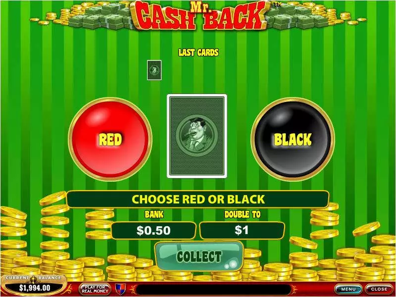 Mr. Cashback slots Gamble Screen