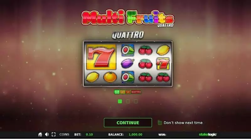 Multi Fruits Quattro slots Info and Rules