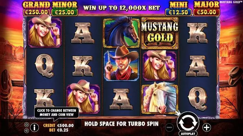 Mustang Gold slots Main Screen Reels