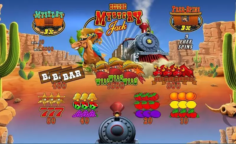 Mystery Jack Deluxe slots Paytable