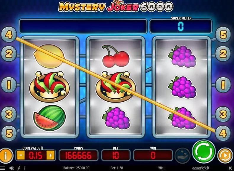 Mystery Joker 6000 slots Main Screen Reels