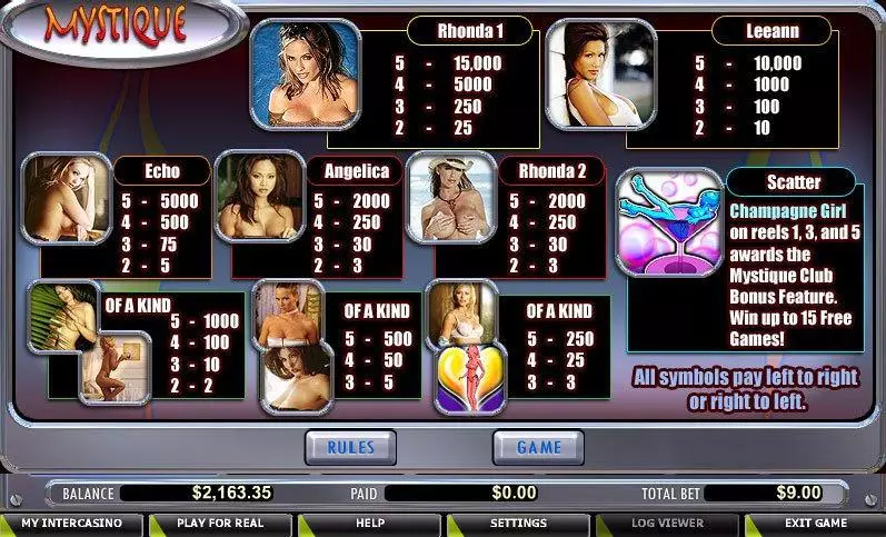 Mystique Club slots Info and Rules