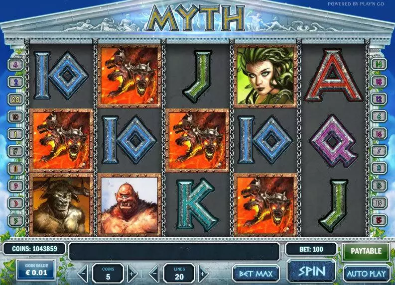 Myth slots Main Screen Reels