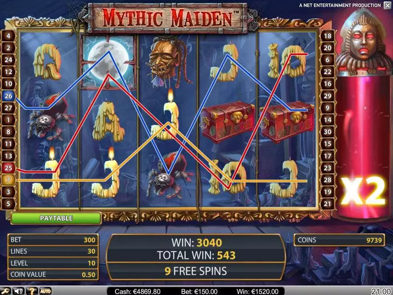 Mythic Maiden slots Bonus 1