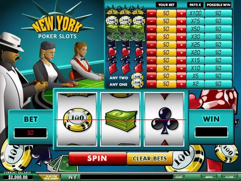 New York Poker slots Main Screen Reels