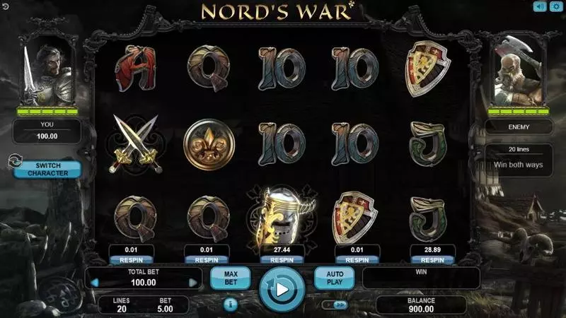 Nord's War slots Main Screen Reels