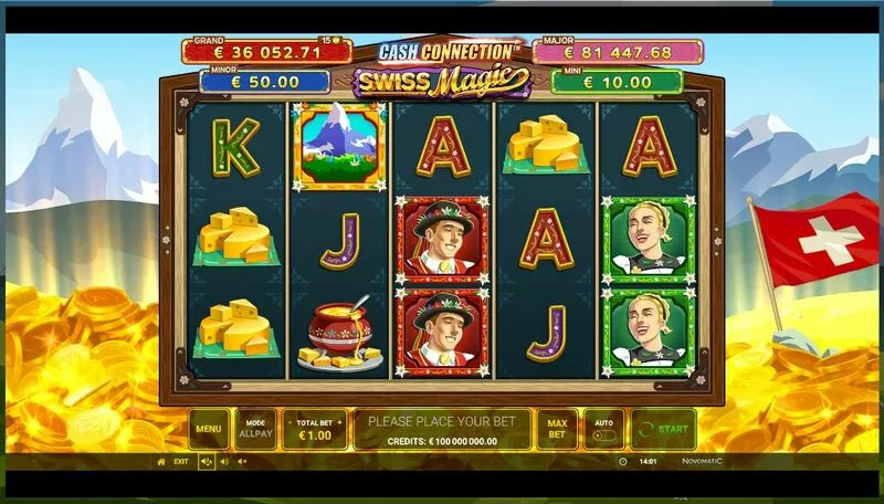 NovoSDK Cash Connection - Swiss Magic slots Main Screen Reels