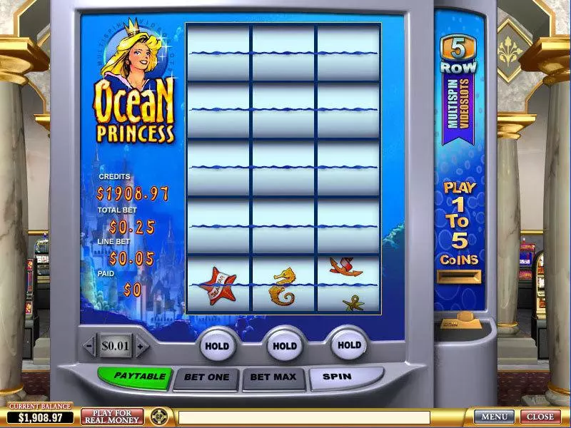 Ocean Princess slots Main Screen Reels