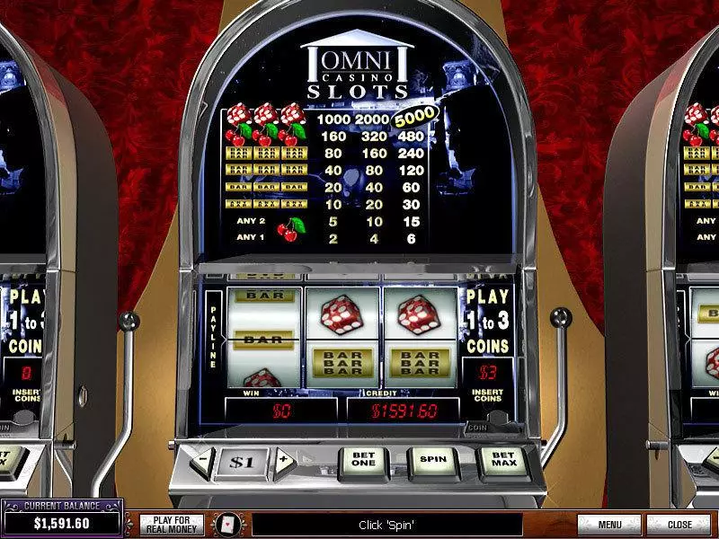 Omni Casino slots Main Screen Reels