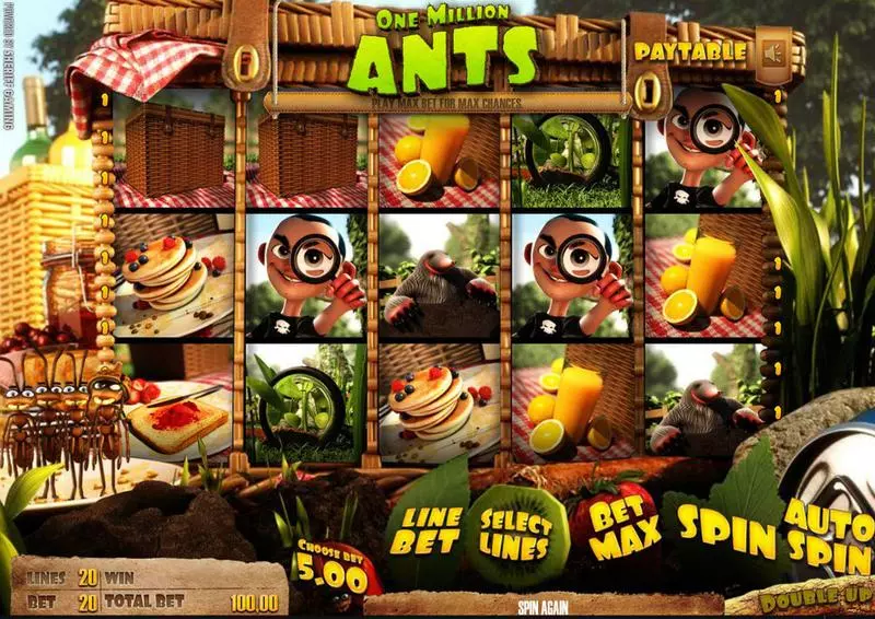 One Million Ants slots Main Screen Reels