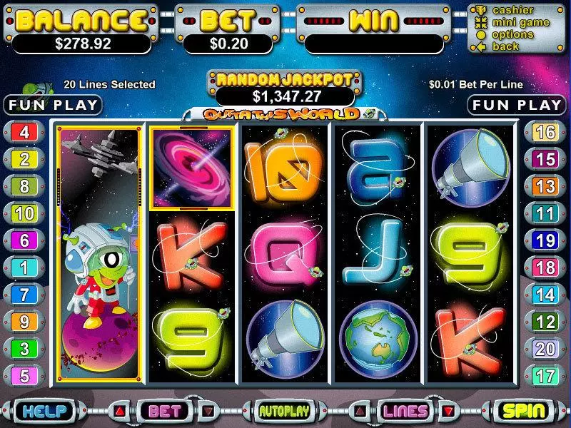 Out of This World slots Main Screen Reels