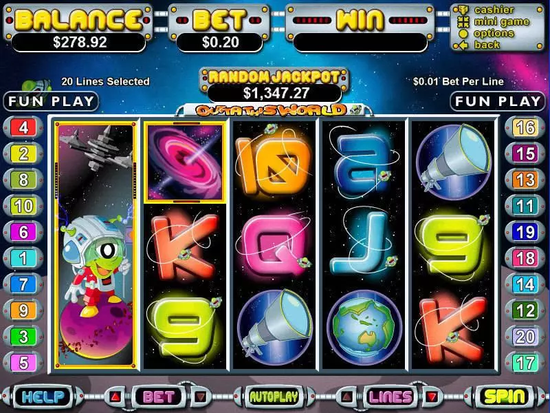 Outta This World slots Main Screen Reels