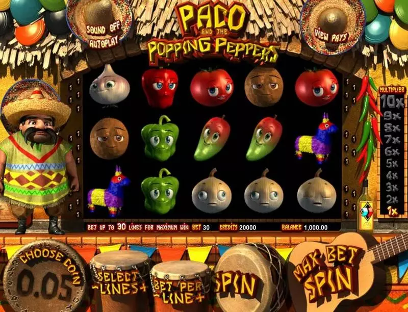 Paco & P. Peppers slots Main Screen Reels