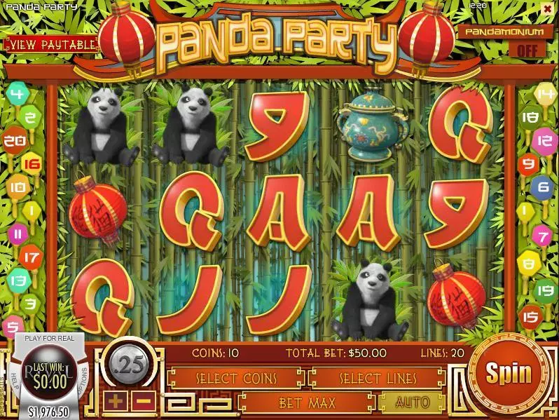 Panda Party slots Main Screen Reels