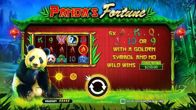 Panda’s Fortune slots Info and Rules