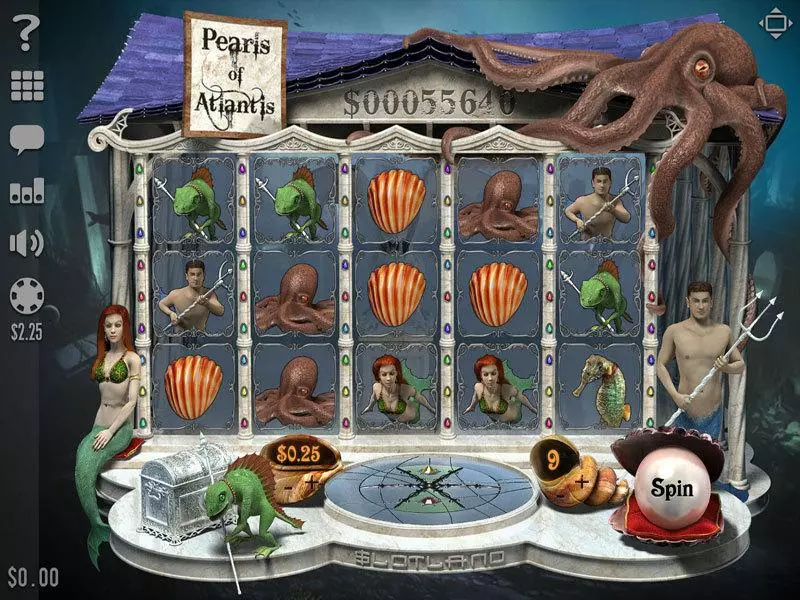 Pearls of Atlantis slots Main Screen Reels